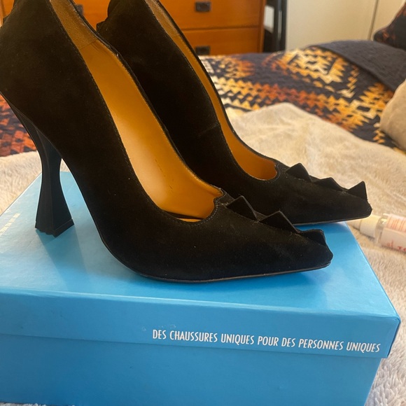 John Fluevog Neptune Queen of the Skies Dragon Heels - Picture 4 of 14